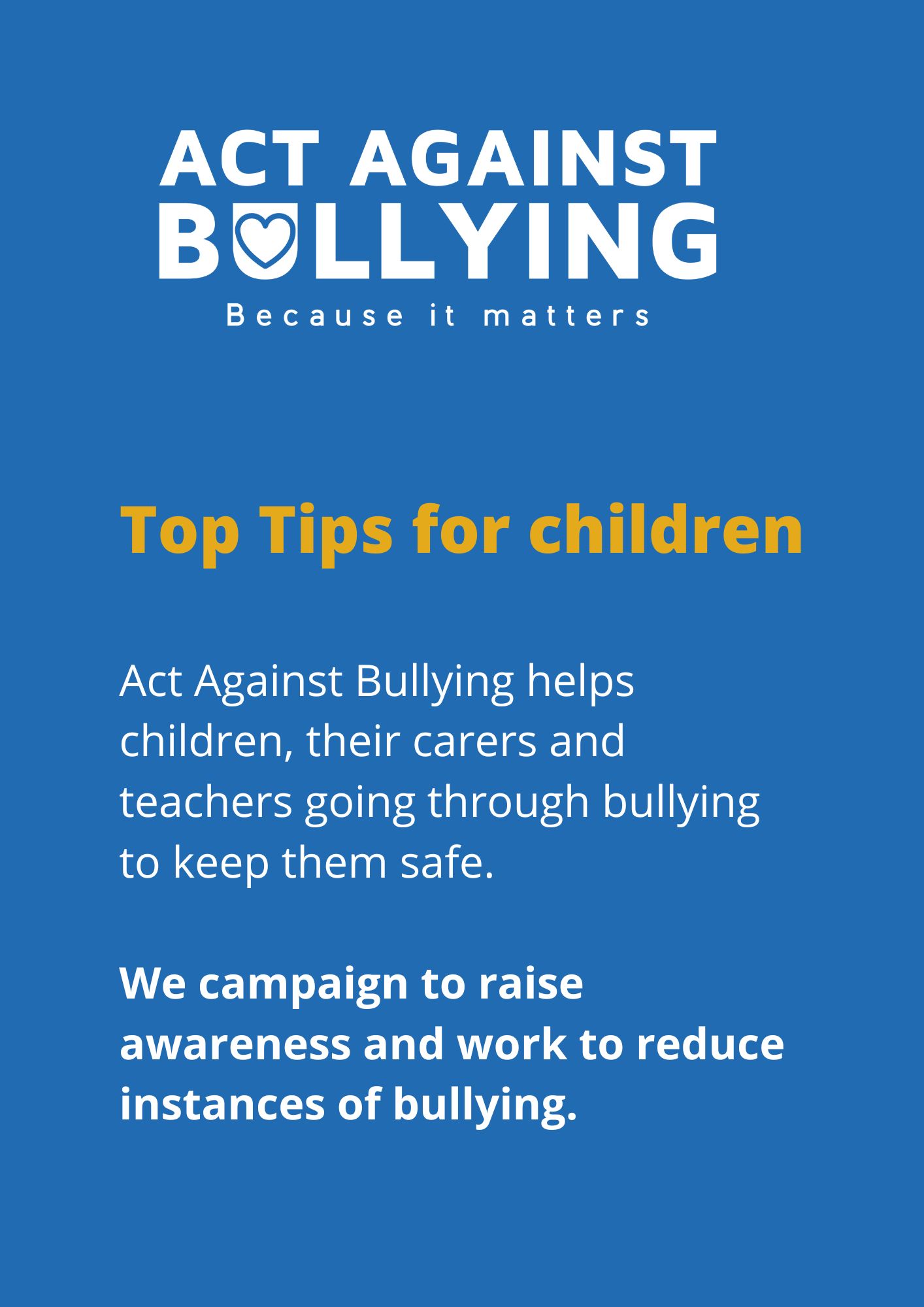 Copy of Act Against Bullying Front Leaflet