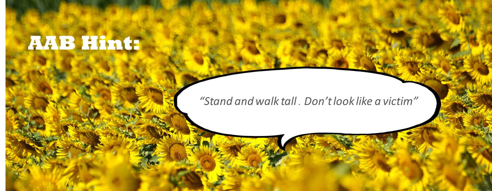 Tip to walk tall and show confidence against bullying
