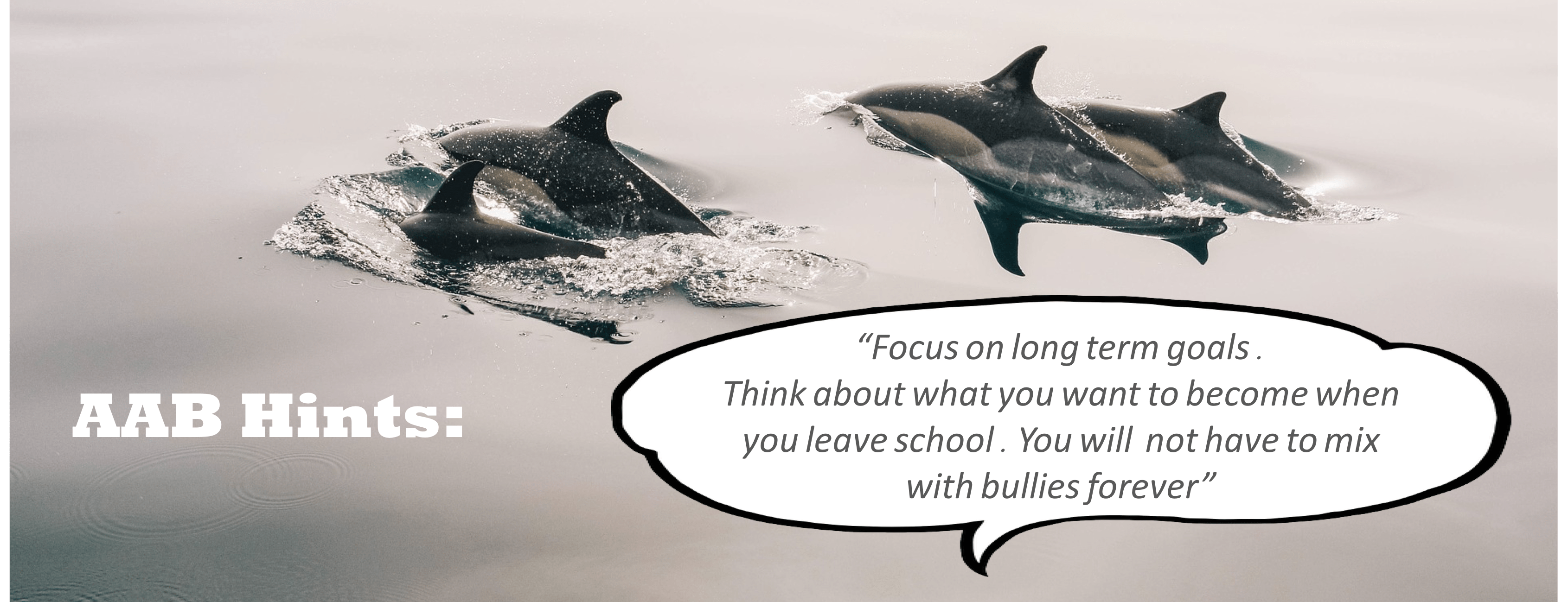 Tip for young people to stay focused on long-term goals despite bullying